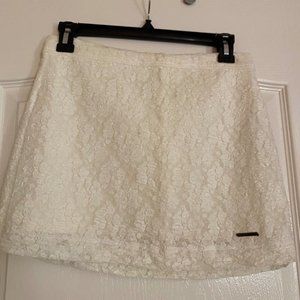 Abercrombie white lace mini skirt